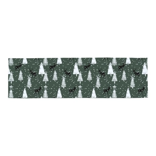 Napron de masă din bumbac 40x140 cm cu model de Crăciun Deer in the Forest – Butter Kings