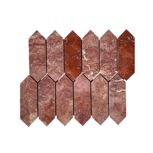 Mozaic Travertin Opium Red Pillar Polisata, 30.5 x 28 cm