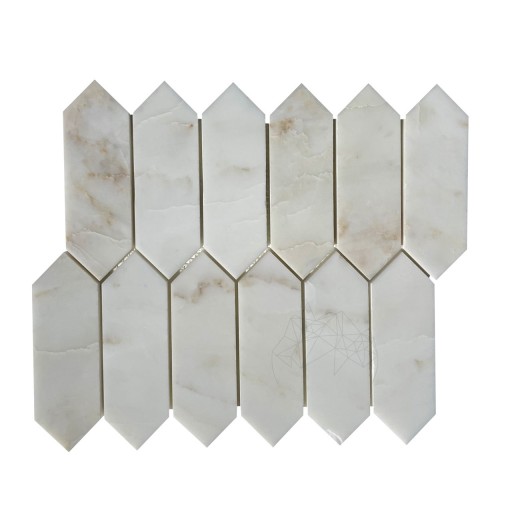Mozaic Marmura Arabescato Oro Pillar Polisata, 30.5 x 28 cm