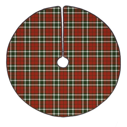 Covor sub bradul de Crăciun roșu lavabil rotund din bumbac ø 133 cm Classic and Checkered – Butter Kings