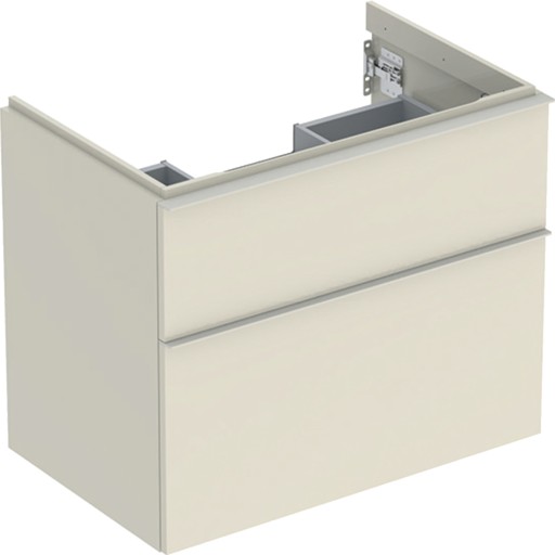Dulap baza suspendat Geberit iCon cu doua sertare  75cm  gri nisipiu  75 cm