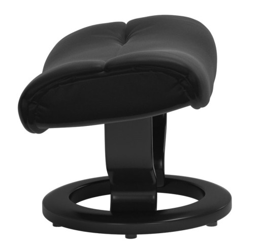 Taburet Stressless Sunrise M Classic  baza Black stain  tapiterie piele Paloma Black