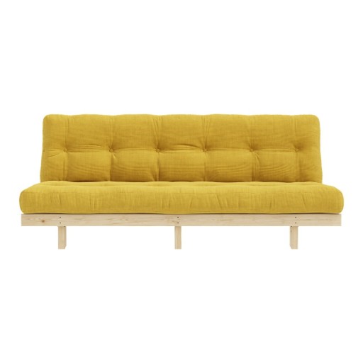 Canapea galbenă cu tapițerie din catifea reiată 200 cm Lean – Karup Design