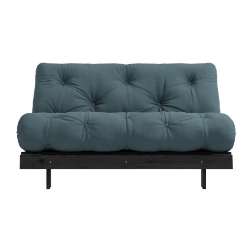 Canapea albastru petrol extensibilă 140 cm Roots Black Night – Karup Design