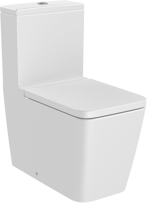 Vas wc Roca Inspira Square Rimless  back-to-wall  375x645mm  alb mat