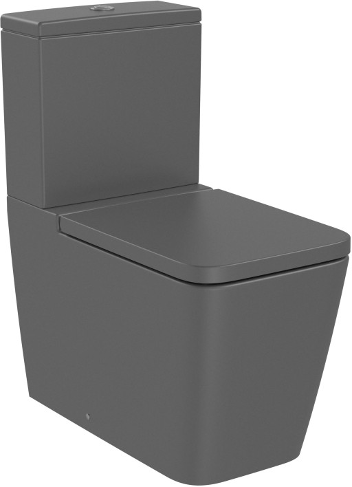 Vas wc Roca Inspira Square Rimless  back-to-wall  375x645mm  onyx