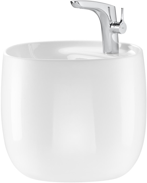 Lavoar Roca Beyond 460x470x380mm cu semipedestal integrat  alb