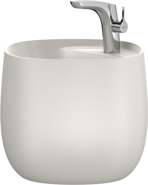 Lavoar Roca Beyond 460x470x380mm cu semipedestal integrat  bej