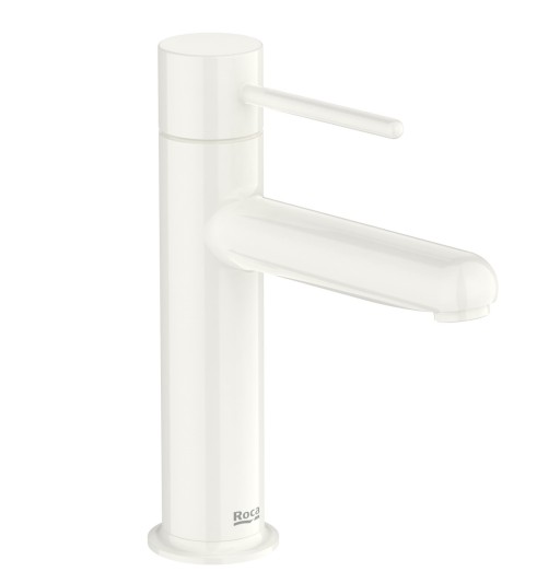 Baterie lavoar Roca NU S  Cold Start  fara ventil  maneta pin  Glossy White