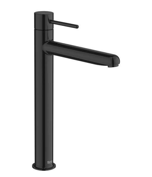 Baterie lavoar Roca NU XL  pentru lavoare tip bol  Cold Start  fara ventil  maneta pin  Titanium Black