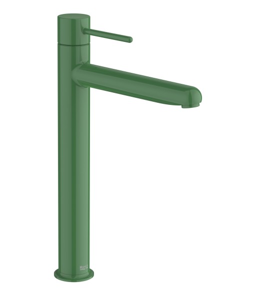 Baterie lavoar Roca NU XL  pentru lavoare tip bol  Cold Start  fara ventil  maneta pin  Mint Green