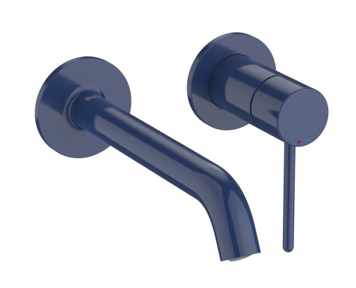 Baterie lavoar Roca NU de perete din doua elemente  maneta pin  necesita corp incastrat  Cobalt Blue