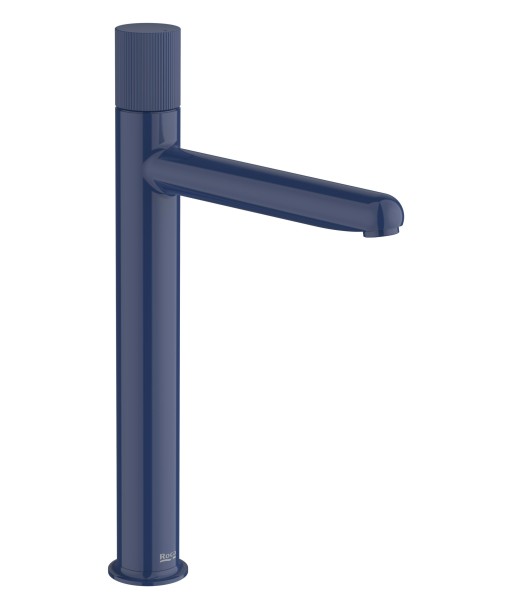 Baterie lavoar Roca NU XL  pentru lavoare tip bol  Cold Start  fara ventil  maneta stripes  Cobalt Blue