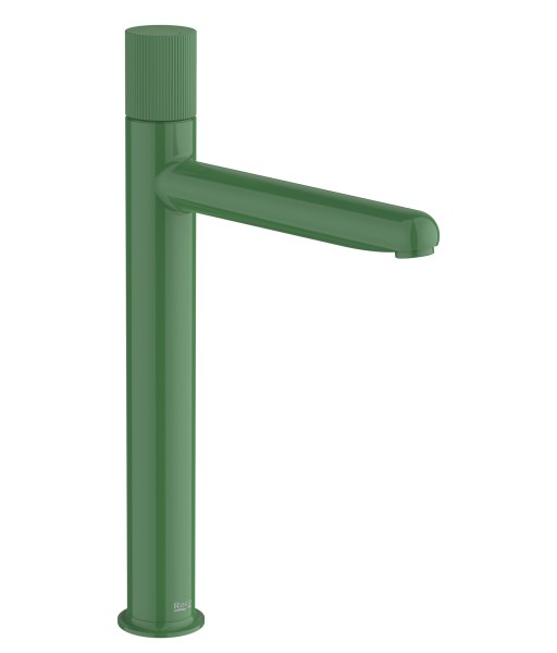 Baterie lavoar Roca NU XL  pentru lavoare tip bol  Cold Start  fara ventil  maneta stripes  Mint Green