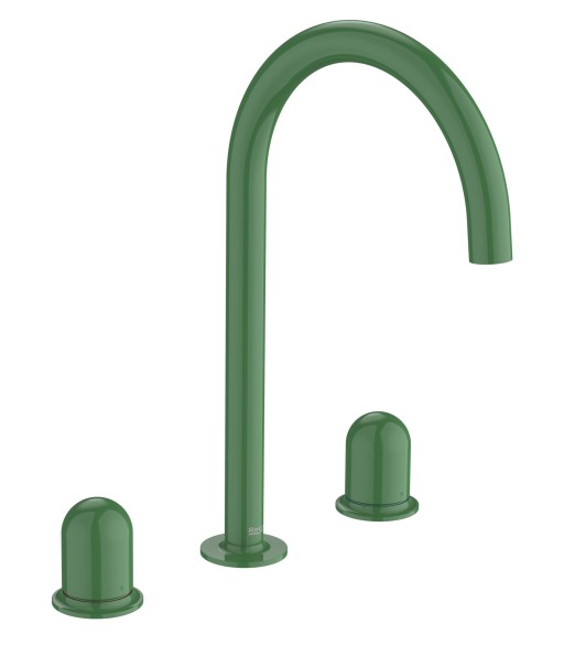Baterie lavoar Roca NU L din trei elemente  fara ventil  maneta dome  Mint Green