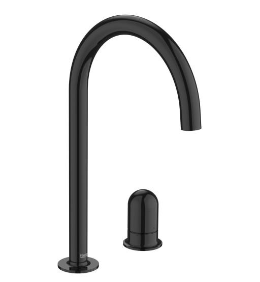 Baterie lavoar Roca NU L din doua elemente  fara ventil  maneta dome  Titanium Black