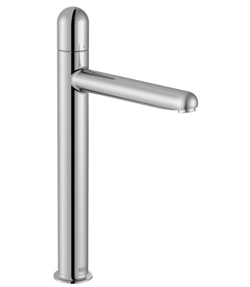 Baterie lavoar Roca NU XL  pentru lavoare tip bol  Cold Start  fara ventil  maneta dome  Crom