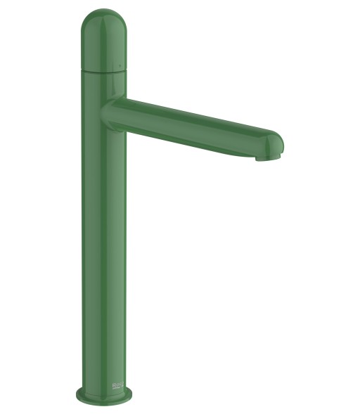 Baterie lavoar Roca NU XL  pentru lavoare tip bol  Cold Start  fara ventil  maneta dome  Mint Green