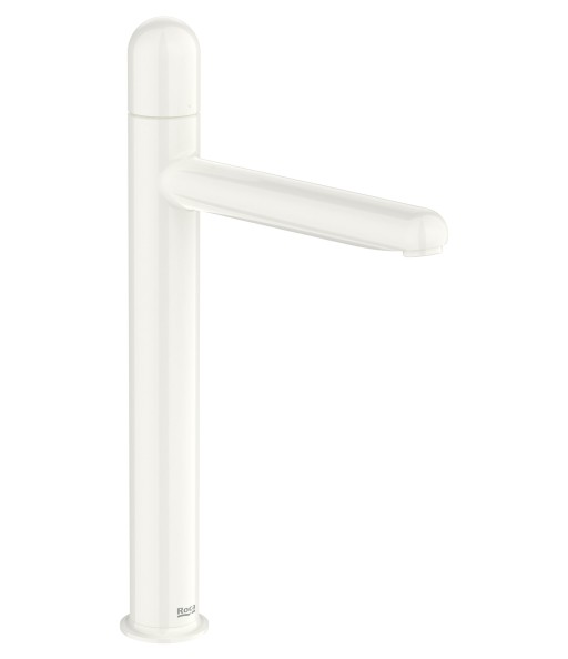 Baterie lavoar Roca NU XL  pentru lavoare tip bol  Cold Start  fara ventil  maneta dome  Glossy White