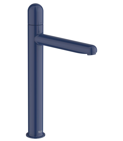 Baterie lavoar Roca NU XL  pentru lavoare tip bol  Cold Start  fara ventil  maneta dome  Cobalt Blue
