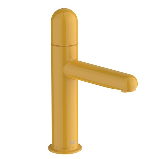 Baterie lavoar Roca NU S  Cold Start  fara ventil  maneta dome  Honey Yellow