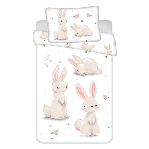 Lenjerie de pat pentru copii din bumbac pentru pătuț 100x135 cm Bunnies – Jerry Fabrics