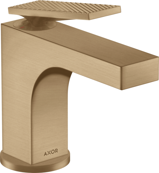 Baterie lavoar Axor Citterio 90 EcoSmart  levier rhombic  ventil pop-up  brushed bronze