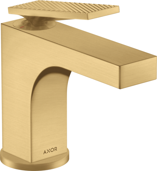 Baterie lavoar Axor Citterio 90 EcoSmart  levier rhombic  ventil pop-up  brushed gold