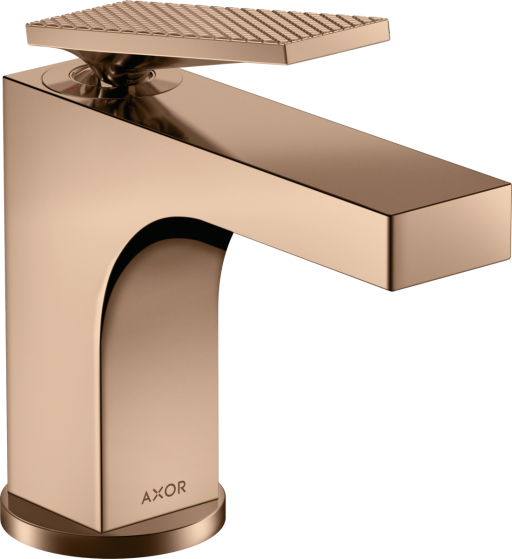 Baterie lavoar Axor Citterio 90 EcoSmart  levier rhombic  ventil pop-up  red-gold