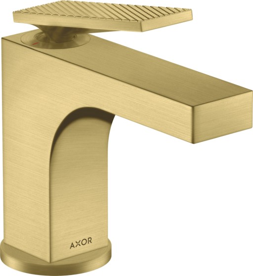 Baterie lavoar Axor Citterio 90 EcoSmart  levier rhombic  ventil pop-up  brushed brass