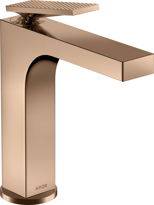 Baterie lavoar Axor Citterio 160 EcoSmart  levier rhombic  ventil pop-up  red-gold