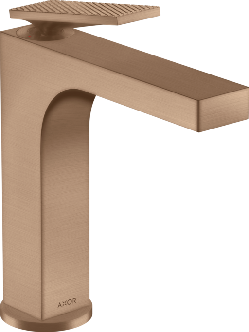 Baterie lavoar Axor Citterio 160 EcoSmart  levier rhombic  ventil pop-up  brushed red-gold