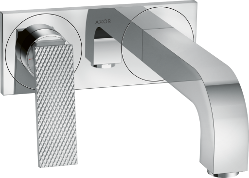 Baterie lavoar Axor Citterio 220 EcoSmart de perete  levier rhombic  ventil fix  necesita corp incastrat  crom
