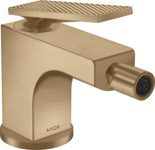 Baterie bideu Axor Citterio cu levier rhombic  ventil pop-up  brushed bronze