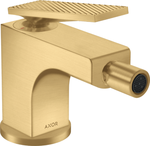 Baterie bideu Axor Citterio cu levier rhombic  ventil pop-up  brushed gold