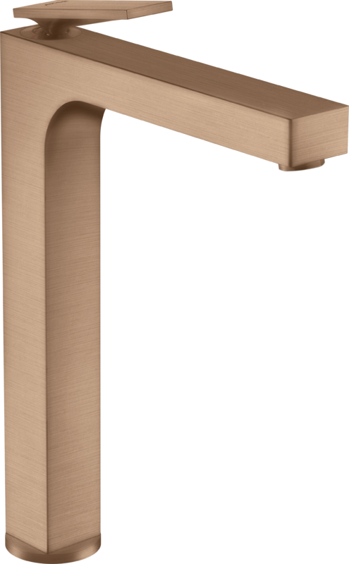 Baterie lavoar Axor Citterio 280 EcoSmart pentru lavoare tip bol  ventil fix  brushed red-gold