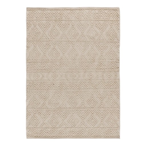 Covor crem lavabil/țesut manual din bumbac reciclat 60x90 cm Pamuk – Universal