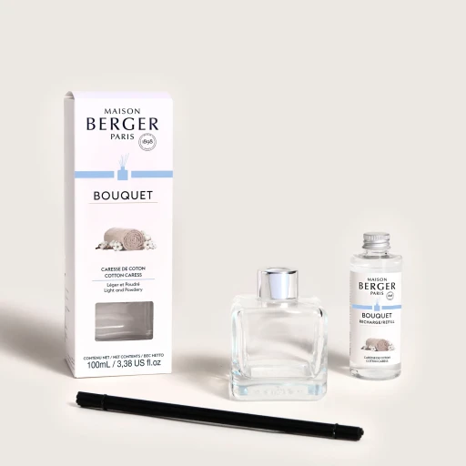 Difuzor parfum camera Maison Berger Ice Cube cu parfum Caresse de Coton 100ml