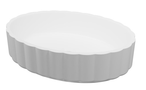 Lavoar tip bol Riho Catching Waves 61x38cm alb mat