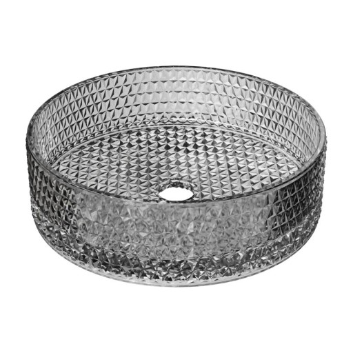 Lavoar tip bol Riho Glamour 35.5x11cm  sticla transparenta Smoke