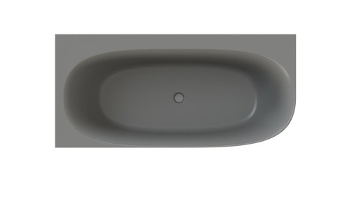 Cada freestanding Riho Phatos 170x80cm  montare pe colt  dreapta  gri stone