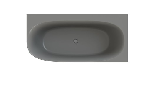 Cada freestanding Riho Phatos 170x80cm  montare pe colt  stanga  gri stone