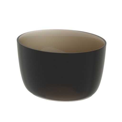 Lavoar tip bol Riho Oval 38x33x20cm Frosted Umber