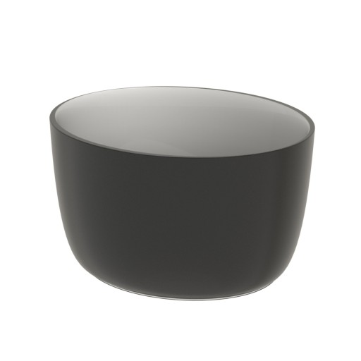 Lavoar tip bol Riho Oval 38x33x20cm Frosted Smoke