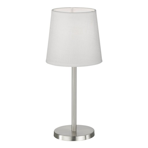 Veioză albă/argintie cu abajur textil (înălțime 30 cm) Eve – Fischer & Honsel