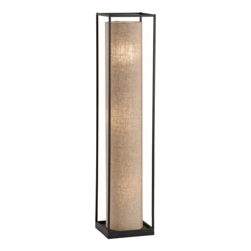 Lampadar negru/bej cu abajur textil (înălțime 114,5 cm) Thor – Fischer & Honsel