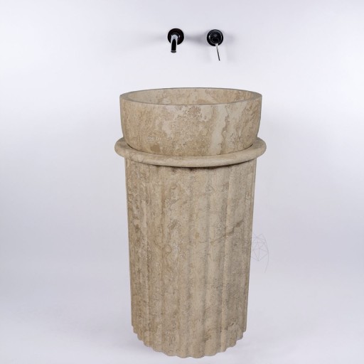 Chiuveta Freestanding Colonnade Travertin Latte