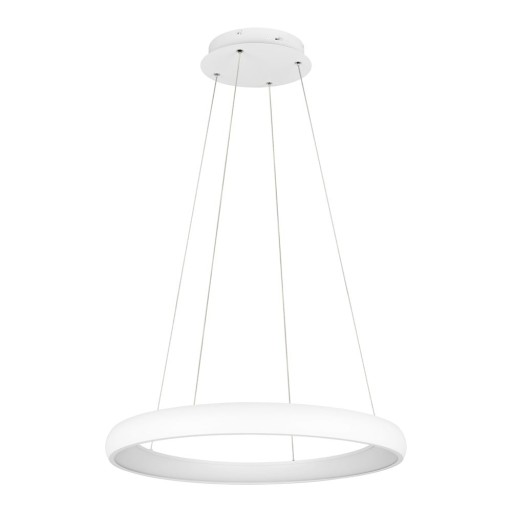 Lustră albă LED cu intensitate reglabilă cu abajur din metal ø 75 cm Cardona – Trio