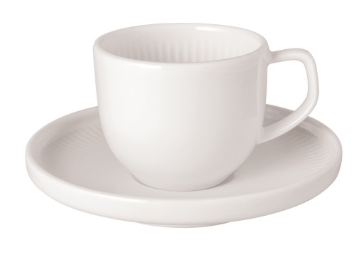 Ceasca si farfuriuta pentru espresso Villeroy & Boch Afina 50ml  alb