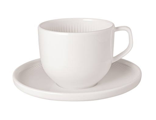 Ceasca si farfuriuta pentru cafea Villeroy & Boch Afina 150ml  alb